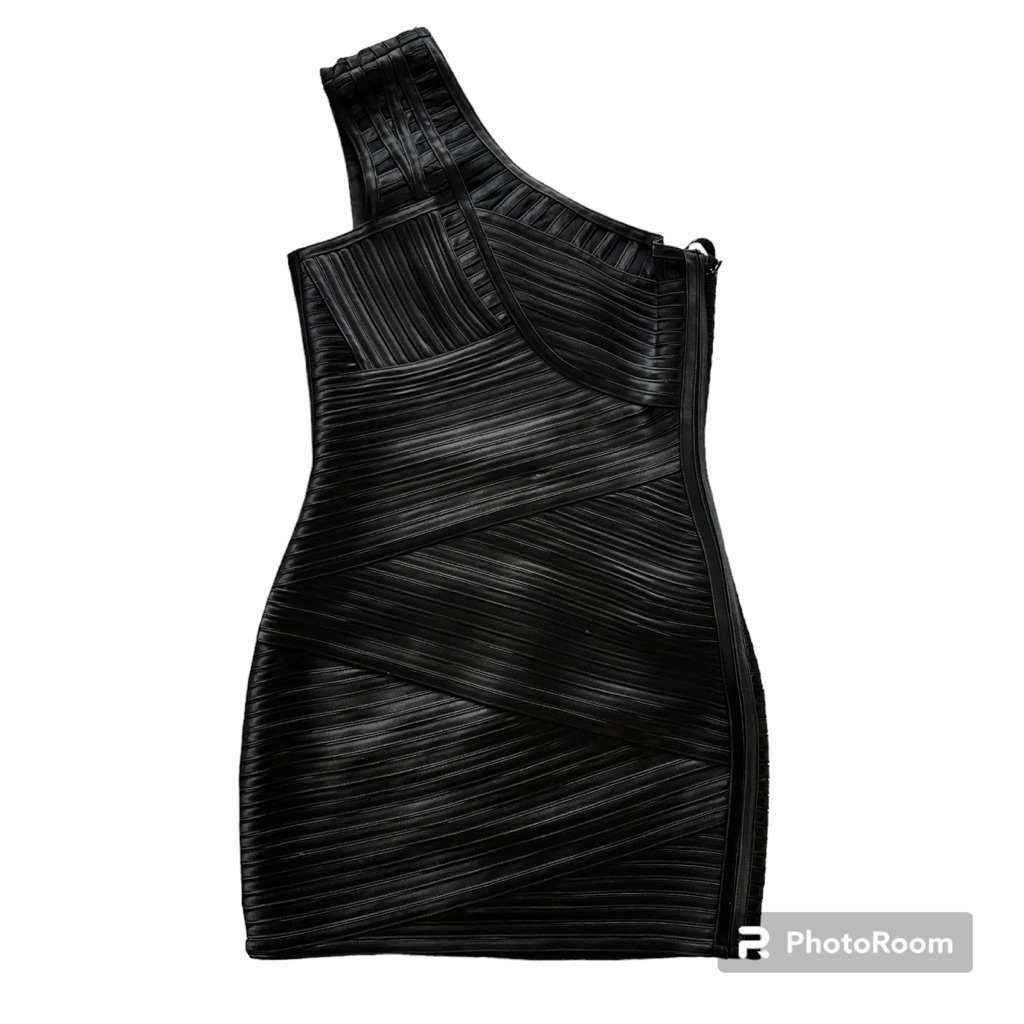 Bcbgmaxazria Lbd Satin Panel Bandage Fitted Bodycon Prom/Cocktail Dress, Size 2